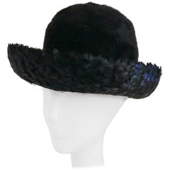 1960s Feather & Fur Felt Hat