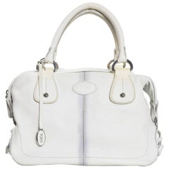 Tod's White Leather Bowler Bag 6