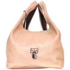 Loewe Rose Leather Calle Hobo Tote Bag 9
