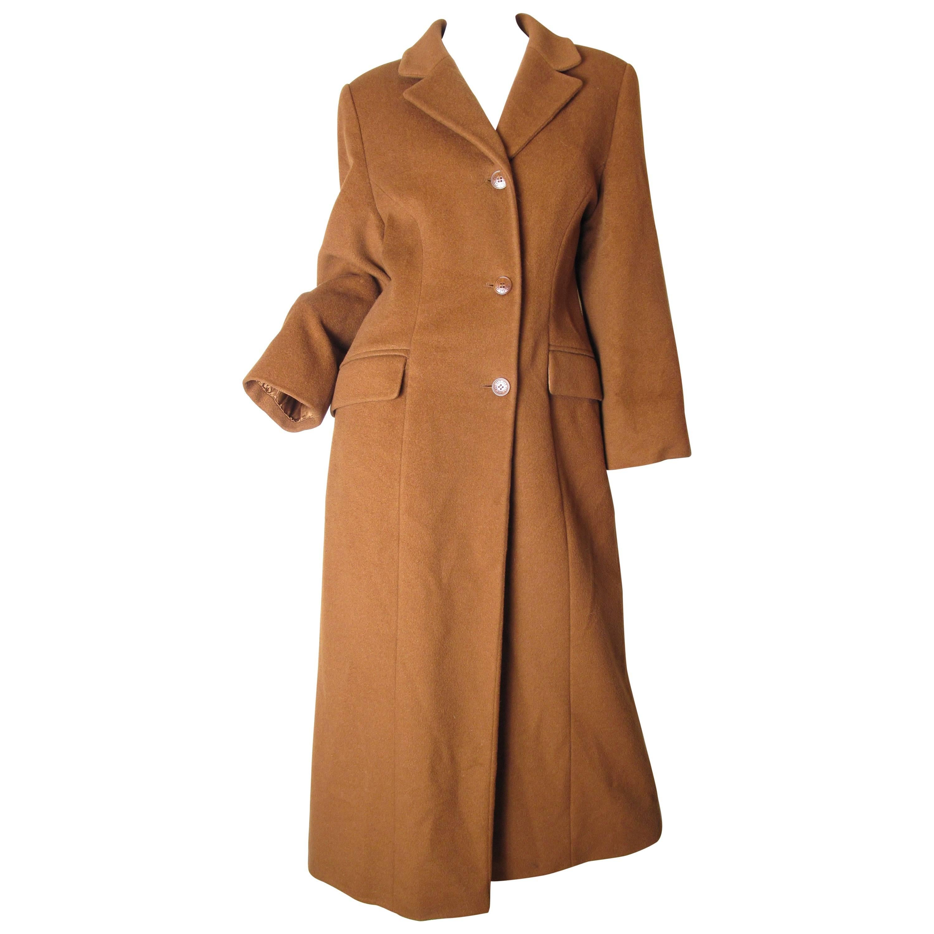 Guy Laroche Long Wool Coat  For Sale