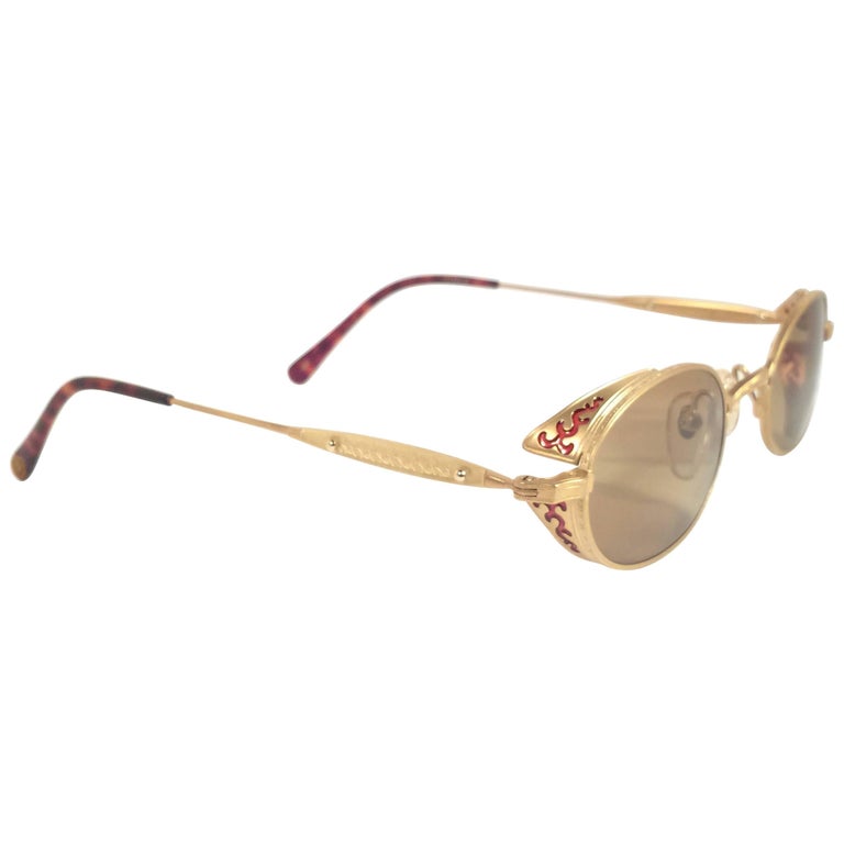 MATSUDA 10608 Matte Gold Sunglasses 1990s Japan 10601H SUN | MATSUDA | HERITAGE Collection | Exclusive Eyewear main image 4