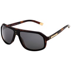 Dolce & Gabbana Men's Tortoise Aviator Sunglasses with Case