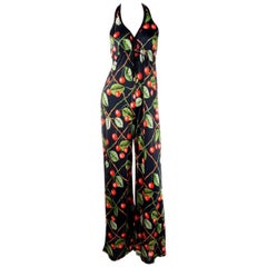 John Galliano Cherry Print Jumpsuit