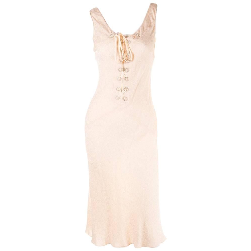 John Galliano Lace Up Dress For Sale