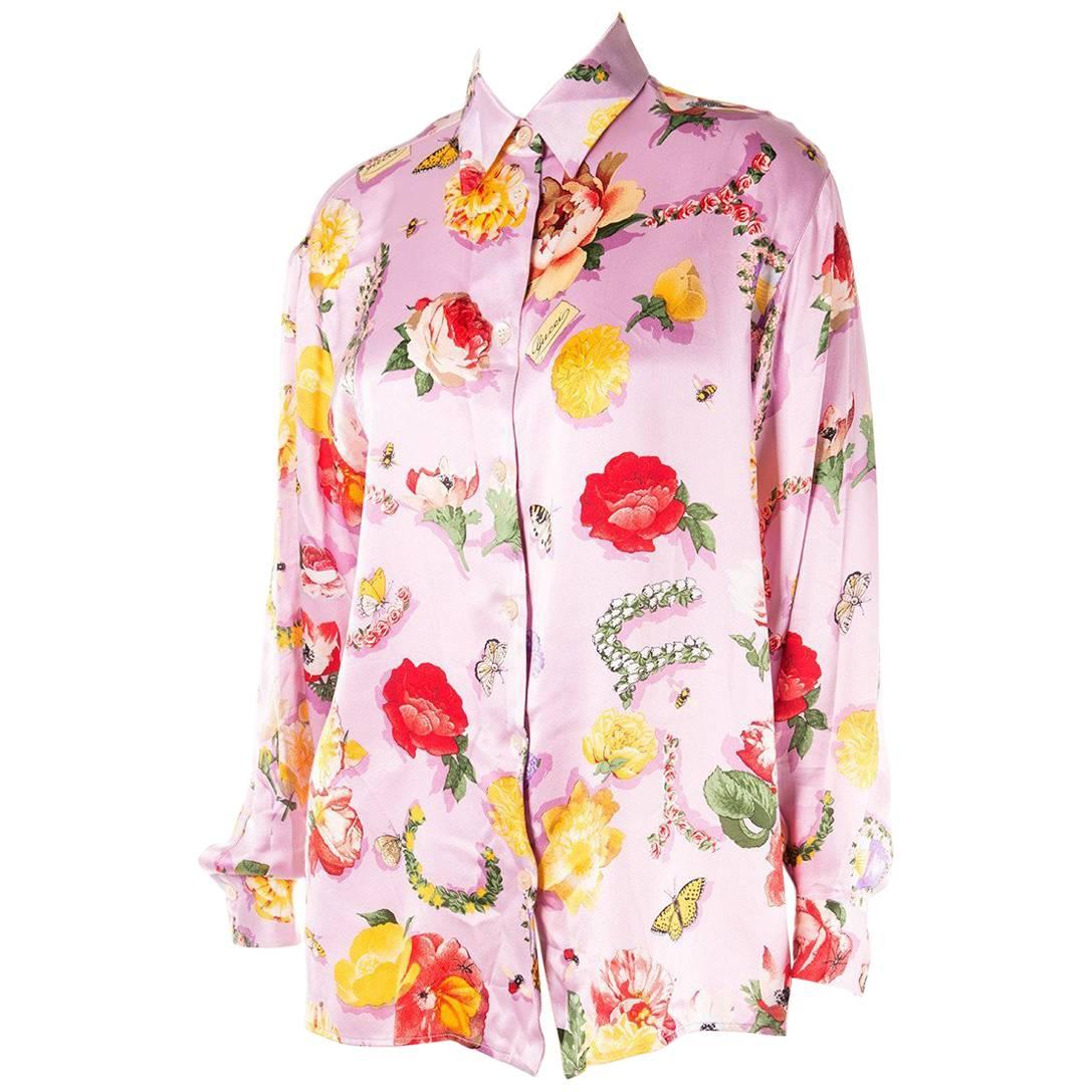 Gucci Tom Ford Silk Floral Top