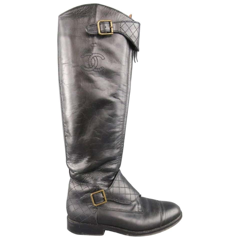 Channel Riding Boots Chanel Riding Boots - 3 For Sale on 1stDibs | chanel black riding boots ...