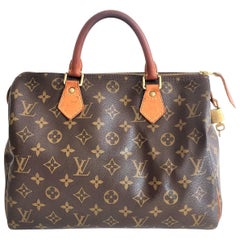 Louis Vuitton Speedy 30 Monogram Handbag Purse 7