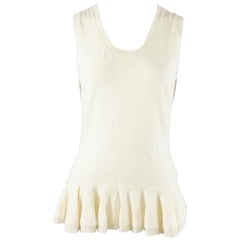 Alexander McQueen Ivory Sleeveless Knit Top - M