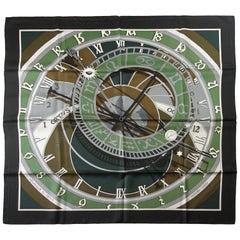 RARE Hermès Made in France Mécanique du Temps scarf silk 90 cm / BRAND NEW