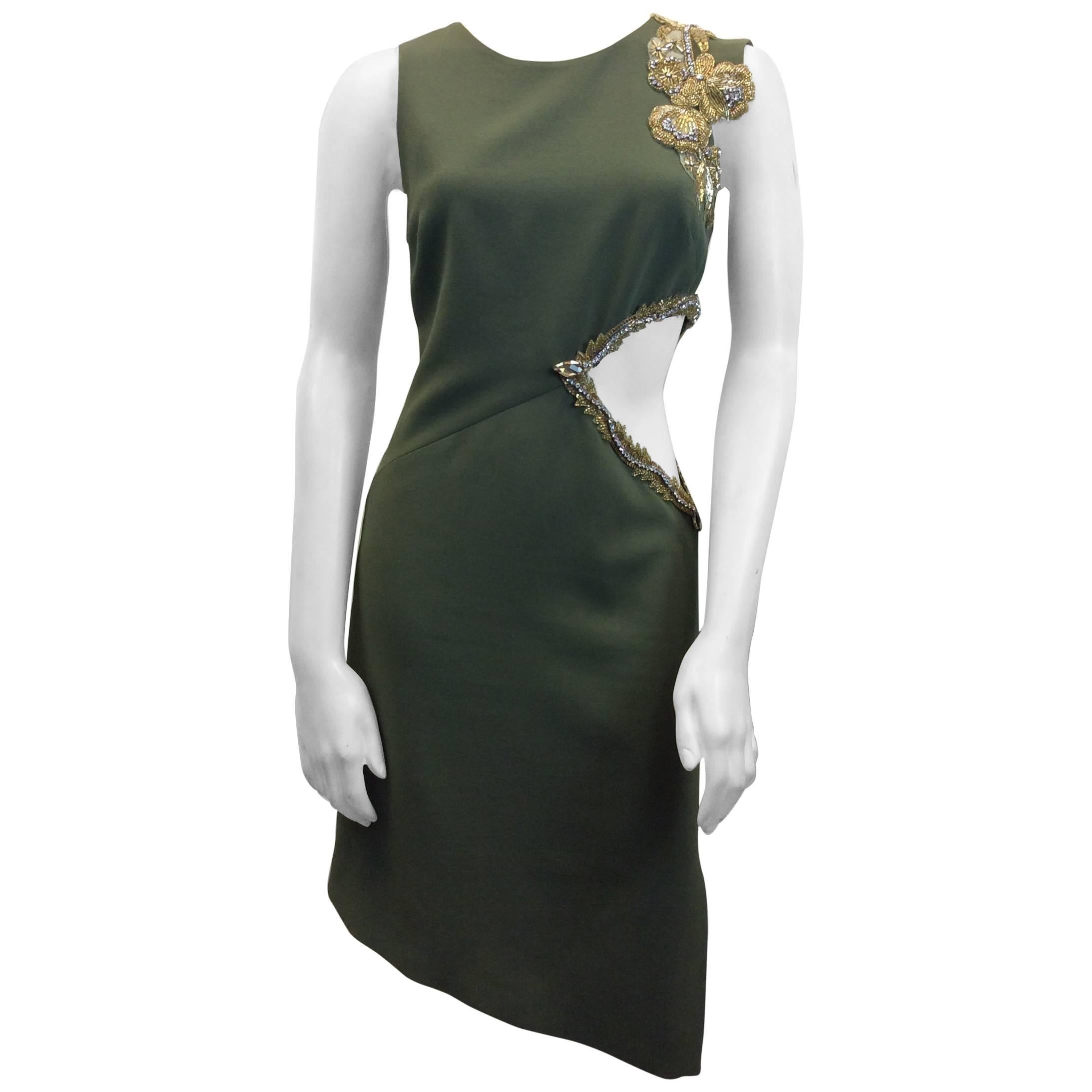 Max azria Olive Sequin Cut Out Dress For Sale