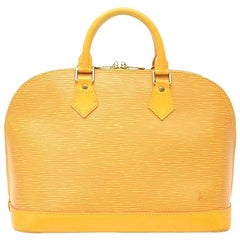 Vintage Louis Vuitton Alma Yellow Epi Leather Hand Bag