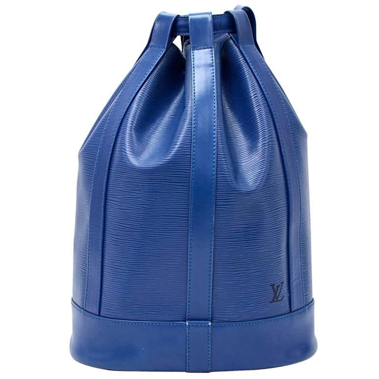 Vintage Louis Vuitton Randonnee Blue Epi Leather Shoulder Bag