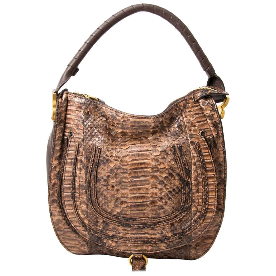 Chloé Python Marcie Satchel Bag at 1stDibs | chloe python bag, chloe ...