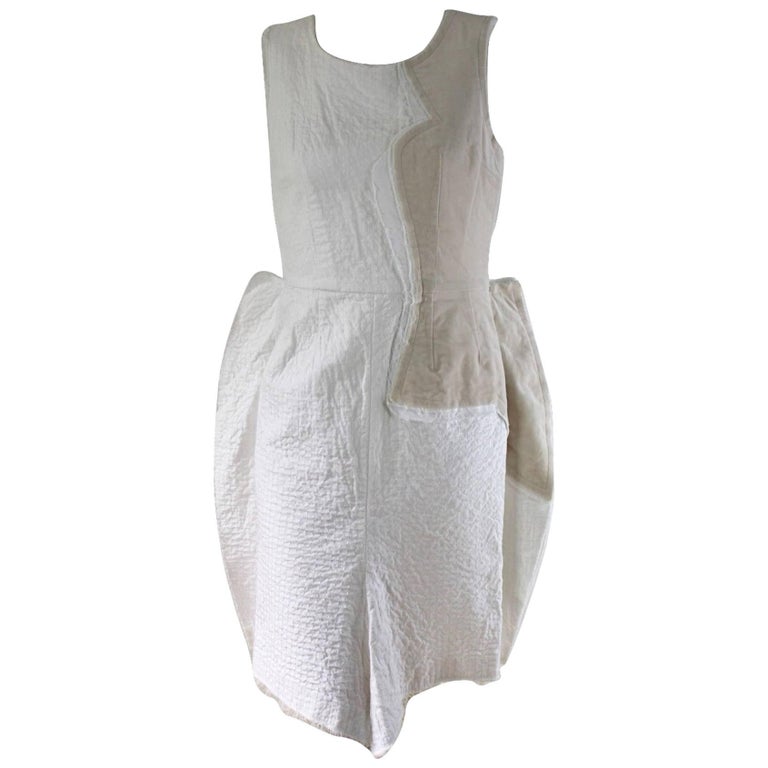 comme des garcons white dress