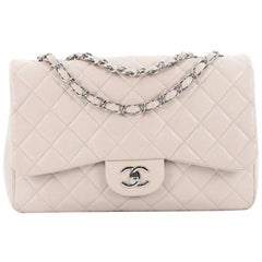 Chanel Classic Single Flap Bag Quilted Caviar Jumbo 9