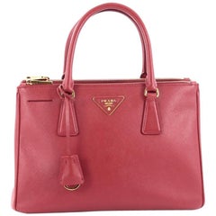 Prada Double Zip Lux Tote Saffiano Leather Small