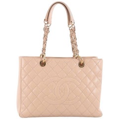Chanel Grand Shopping Tote Quilted Caviar 12