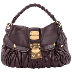 Miu Miu Coffer Convertible Hobo Matelasse Leather