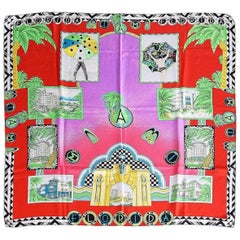 Gianni Versace Atelier Scarf Rich Miami Beach Motif New 12