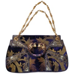 ICONIC Tom Ford Gucci 2004 Leather Velvet Crystal Runway Dragon Bag 