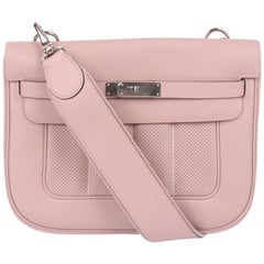 Hermes Berline Shoulder Bag Swift Leather - powder pink