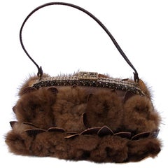FAN-TAS-TIC Valentino Evening bag in mink fur and crystal /Edition Limited RARE 