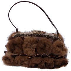 FAN-TAS-TIC Valentino Evening bag in mink fur and crystal /Edition Limited RARE 10