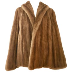 Retro 1950'S Mink Fur Swing Coat