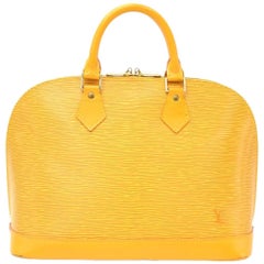 Vintage Louis Vuitton Alma Yellow Epi Leather Hand Bag