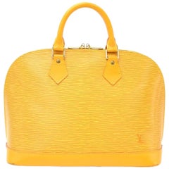 Retro Louis Vuitton Alma Yellow Epi Leather Hand Bag