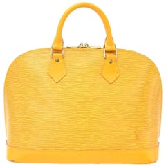 Louis Vuitton Alma Yellow Epi Leather Hand Bag