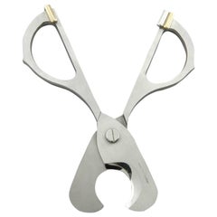 Cartier Rare Stainless Steel Three Tone Men's Cigarette Cigar Scissor Cutter 