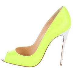 Christian Louboutin New Sold Out Neon Leather So Kate High Heels Pumps in Box