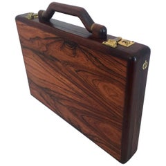 Jeffrey Benjamin Custom Nussbaum massiv Attache Case Aktentasche