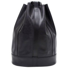 Vintage Louis Vuitton Randonnee Black Epi Leather Shoulder Bag