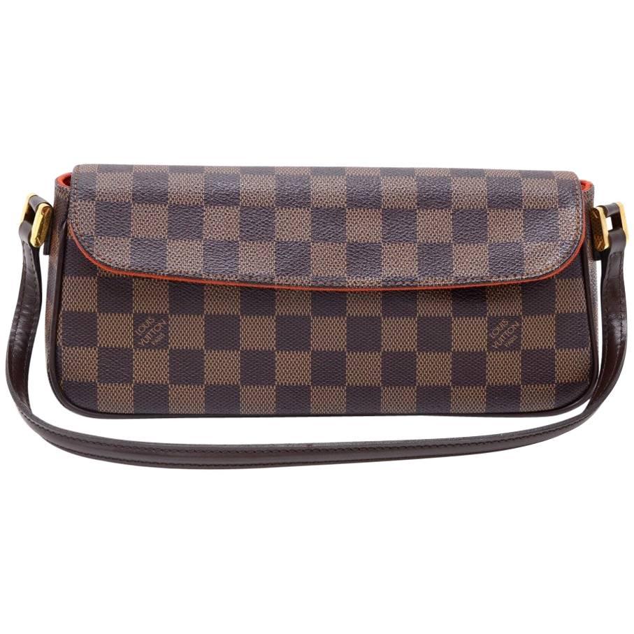 Louis Vuitton Recoleta Ebene Damier Canvas Hand Bag