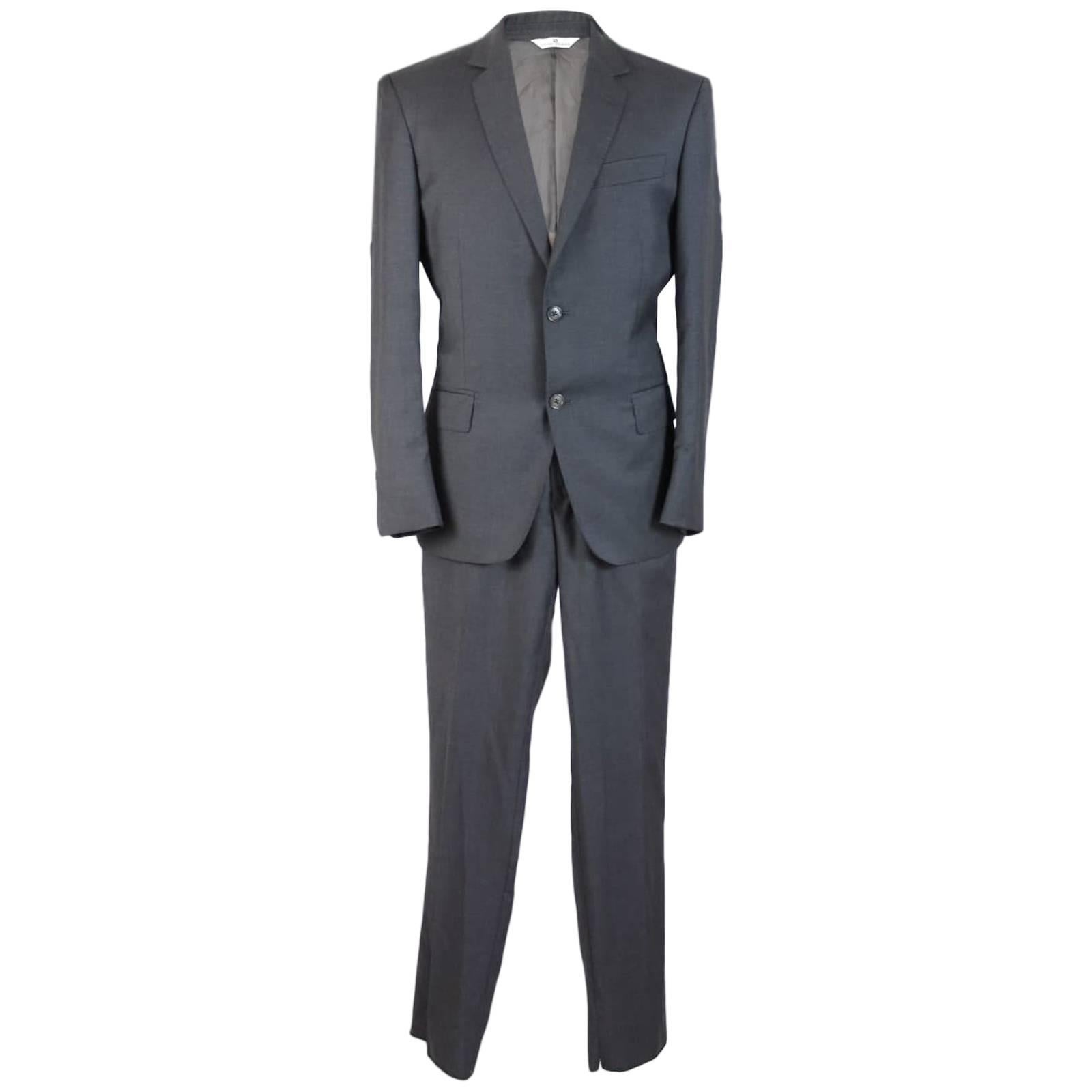 Pierre Balmain gray suit jacket wool pants trousers blazer men’s size 48 it For Sale