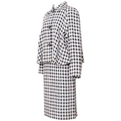 Lanvin Black and White Swing Jacket Skirt Suit. 1