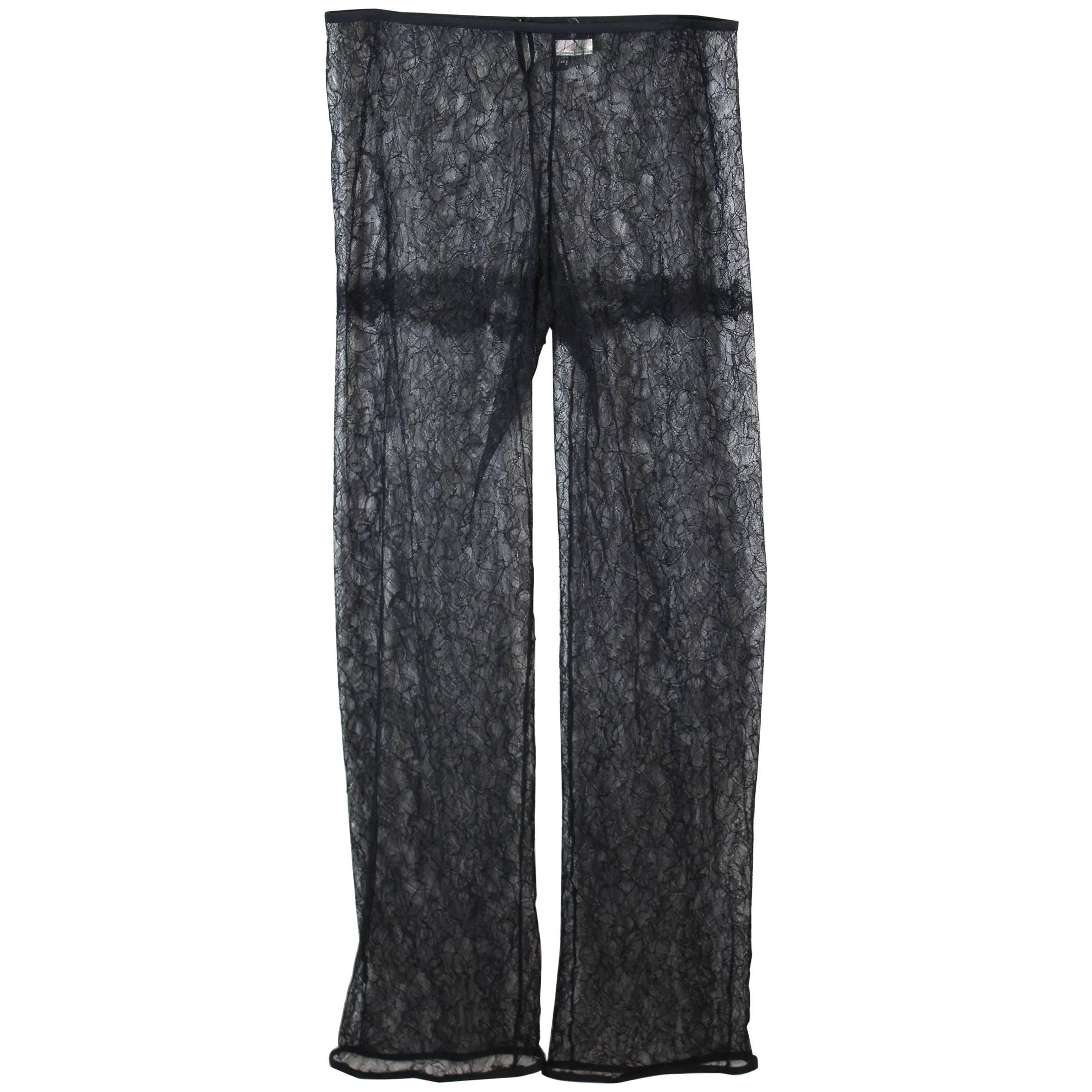 Chanel Lace Pants 2004 Collection. Size EU 40 For Sale