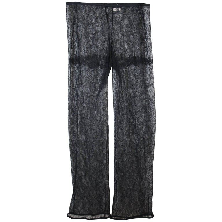 Chanel Lace Pants 2004 Collection. Size EU 40 For Sale at 1stdibs