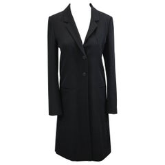 Everyday use Chanel Black Coat with interior Silver Lurex Lining. Size 38