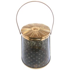 1950s Unique Lucite Brass Trim Cylinder Handbag 8