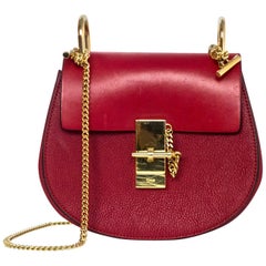 Chloe Red Leather Mini Drew Crossbody Bag rt. $1,650 12
