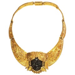 Mid Century Mask Necklace by Marbel Salvador