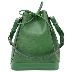 Vintage Louis Vuitton Noe Large Green Epi Leather Shoulder Bag 