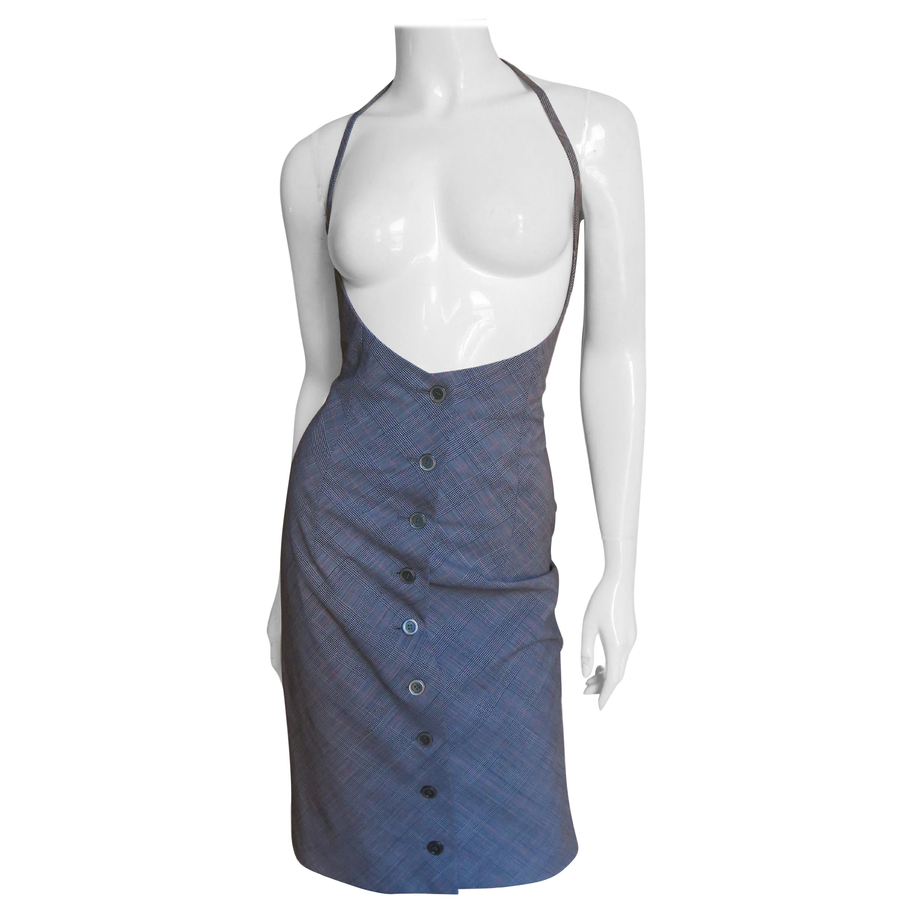 Givenchy Couture - Pull dos nu avec boutons à l'avant, années 1990 en vente