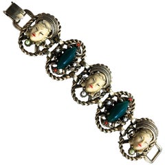 Vintage Asian Princess Bracelet - Unsigned Selro