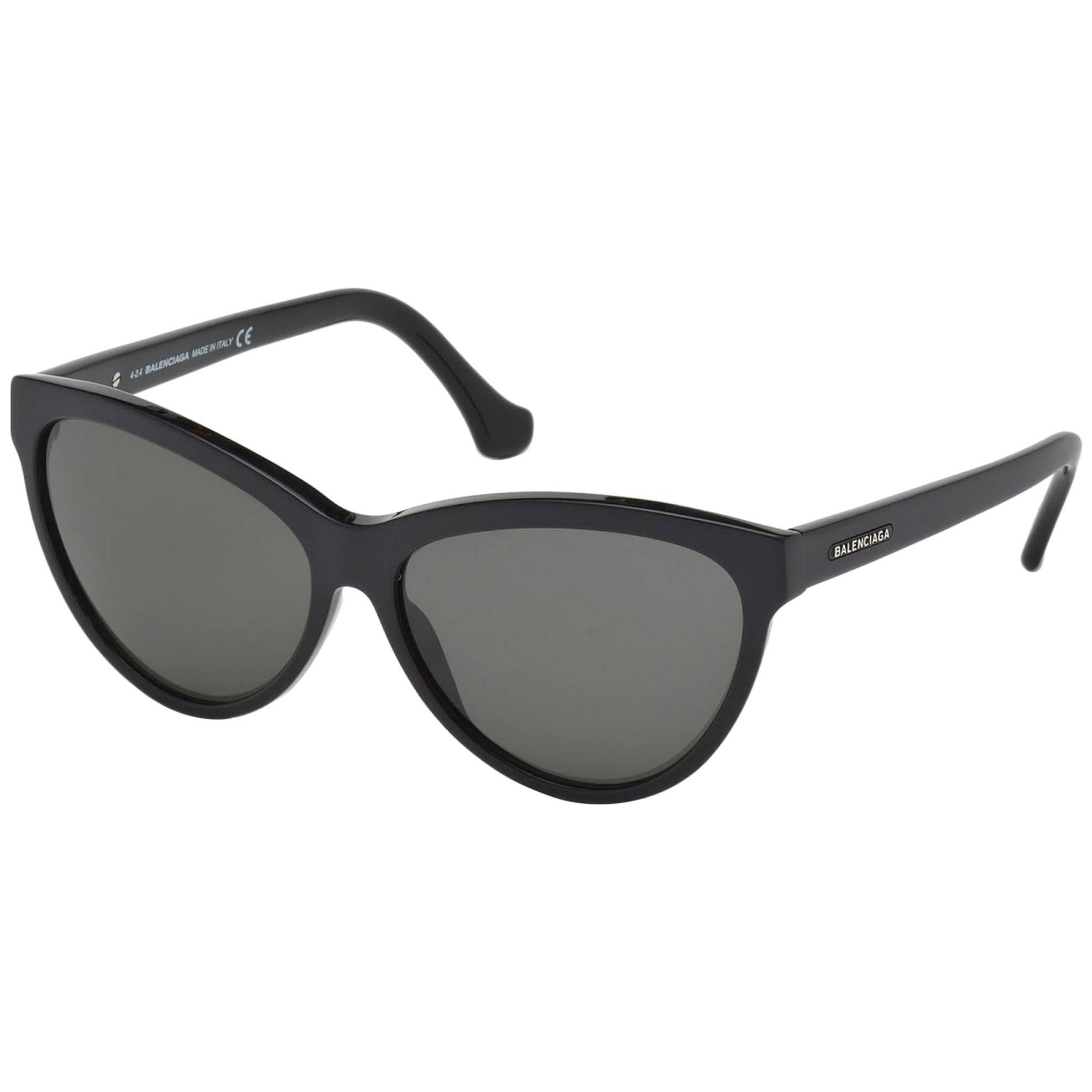 Balenciaga BA0029-05N-59 Black/Other / Green Sunglasses For Sale