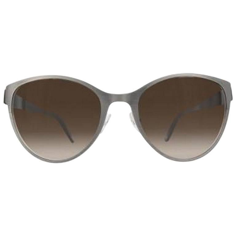 Bottega Veneta BV261S-4FA0D-56 Silver / Brown Sunglasses For Sale