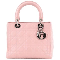 Christian Dior Lady Dior Handbag Cannage Quilt Lambskin Medium 4